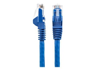 Câble Ethernet CAT6 50cm - LSZH (Low Smoke Zero Halogen) - Cordon RJ45 UTP Anti-accrochage 10GbE LAN - Câble Réseau Internet 650MHz 100W PoE - Bleu -