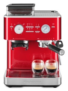 Combiné expresso cafetière Kitchenaid MACHINE A CAFE SEMI AUTO AVEC BROYEUR Pomme d'Amour 5KES6551ECA