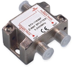 Répartiteur découpleur 1 entrée 2 sorties Erard pour antenne TV et satellite intérieur - vue 2