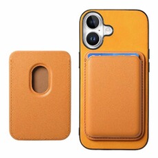 Coque et étui téléphone mobile zursana Étui Pour IPhone 16 Détachable Titulaire De Carte Forte Attraction Magnétique Titulaire De Carte null Jaune