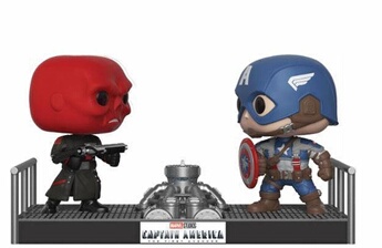Figurine Pop! Moment N°389 - Marvel - Twin Pack Captain America Et Crâne R