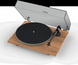 Platine Vinyle Pro-Ject T1 Evo Phono Noyer – Préampli Intégré, Cellule Ortofon OM10 - vue 2