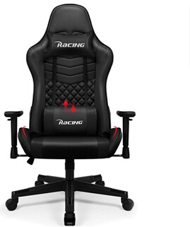 Chaise gaming Homimaster Chaise Gaming Assise de 56CM, Coussin