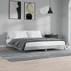 Bedframe bewerkt hout betongrijs 160x200 cm832233