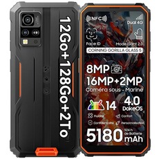 Smartphone Blackview BV4800 Pro Téléphone Portable Incassable 6,56 (4+8)Go+128Go Smartphone Android 14 5180mAh 16MP,Dual SIM,NFC - Vert