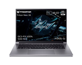Acer Gaming Predator Triton Neo 16 Ptn16-51-54Hc 16" Wqxga 240 Hz Intel Core Ultra 5 32 Go Ram 1 To SSD Nvidia Geforce Rtx 4060 Gris Métallisé