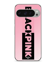 Coque Google Pixel 9 Pro XL Blackpink logo rose et noir