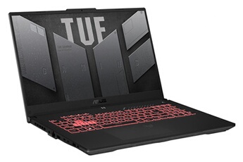Asus PC Portable A17-Tuf707Nv-Hx063W 17.3'' - Amd Ryzen 5 7535Hs 3.3 Ghz - Nvidia Geforce Rtx 4060 - SSD 512 Go - Ram 32 Go