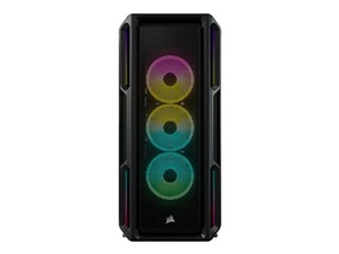 iCUE 5000T RGB - Mid tower - ATX étendu - panneau latéral fenêtré (verre trempé) - pas d'alimentation (ATX) - noir - USB/Audio