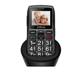 Téléphone portable basique Artfone C1+ 4G Téléphone Portable Pour les enfants/personnes âgées, Grandes Touches, Bouton SOS, Batterie 1400mAh, Dual SIM noir