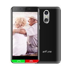 Smartphone Artfone Smart 500 4G Téléphone Portable Pour les enfants/personnes âgées, 3Go + 32Go, Écran 5'', Bouton SOS, 2550mAh, Stations Recharge, Grandes Icônes- Noir