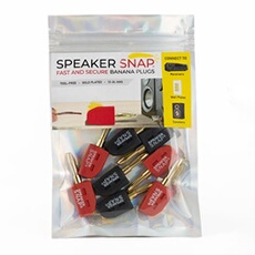 Fiche Banane Clipsable Speaker Snap SSBP8 – Pack De 8, Noir Et Rouge - vue 2