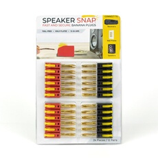 Fiche Banane Clipsable Speaker Snap SSBP24 – Pack De 24, Jaune Et Rouge - vue 2