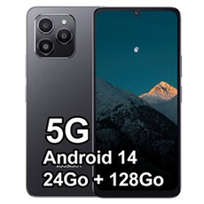 Smartphone FossiBot Smartphone S1 24Go+128Go 6.74 Dual sim 5G Android 14- noir