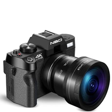 Appareil photo compact NBD Caméra, 48MP, Vidéo 4K, Zoom 16x, Mise au point manuelle, Grand angle, Longue autonomie.