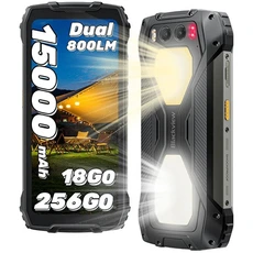 Smartphone Blackview BV7300 Téléphone portable Incassable 15000mAh 6.67 90Hz 18Go+256Go 50MP Android 14,Etanche,NFC,GPS - Noir