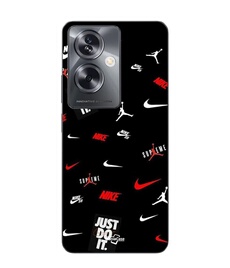 Coque Oppo A79 5G NIKE JORDAN BLANC ROUGE fond noir