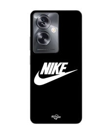 Coque Oppo A79 5G nike logo blanc front noir