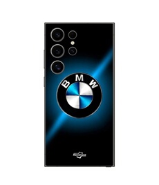 Coque Samsung Galaxy S25 Ultra Logo BMW noir et bleu brillant