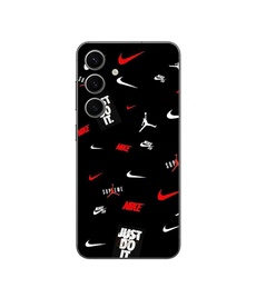 Coque Samsung Galaxy S24 FE NIKE JORDAN BLANC ROUGE fond noir