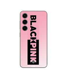 Coque Samsung Galaxy S24 FE Blackpink logo rose et noir