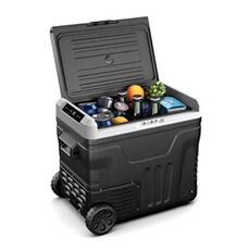 Glacière à compresseur 50 L panneau LCD tout-terrain protection batterie 12 V/230 V Noir