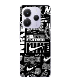 Coque Xiaomi Redmi Note 14 5G Nike air logo Download Nike Graffiti Noir et blanc