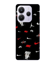 Coque Xiaomi Redmi Note 14 5G NIKE JORDAN BLANC ROUGE fond noir