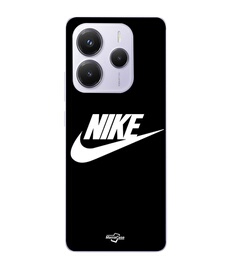 Coque Xiaomi Redmi Note 14 5G nike logo blanc front noir