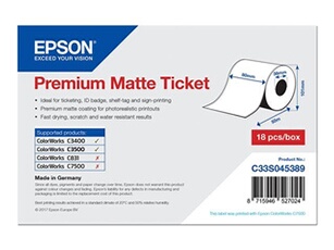 Premium - Mat - Rouleau (8 cm x 50 m) 1 rouleau(x) tickets - pour Epson GP-C831, TM-C3400; ColorWorks CW-C4000, TM-C7500; TM C3400, C3500