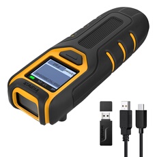 Scanner de Codes-Barres Bluetooth QR Code 1D 2D Kabellos 2.4GHz, Portable sans Fil avec Ecran, Scanner Manuel avec APP SDK