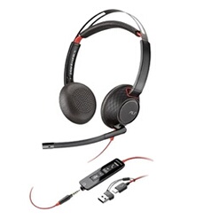 VOYAGER BLACKWIRE 5220 STEREO + ADAPT USB-C/A