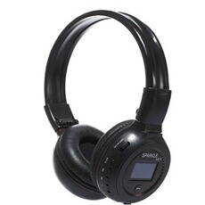 Casque audio YONIS Casque Audio Bluetooth Sans Fil Avec Écran LED Et Microphone HD Pour Appareils Noir