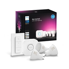 Kit de démarrage 3 ampoules connectées Philips Hue et Color Ambiance GU10 + télécommande - vue 3