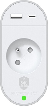 Parafoudre 1 prise +USB A+C