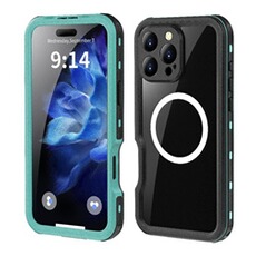Coque et étui téléphone mobile zursana Étanche Coque pour iPhone 16 Pro Max 12FT Résistant Aux Chocs Militaires IP68 Étanche Plein Caméra Bouton Suppor Bleu
