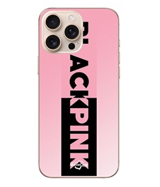 Coque Iphone 16 Pro Max Blackpink logo rose et noir