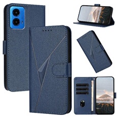 Coque pour Motorola MOTO G45 Etui De Téléphone Cuir PU Premium Avec Couvercle de Protection Flip Slots de Cartes - Bleu