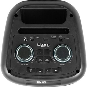 Pack Karaoké Ibiza Sound COLUMBA700 | Enceinte 700W, Micros Sans Fil, Lumières Derby & Portique | Batterie, Bluetooth