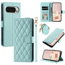 Coque pour FOXDOCK Google Pixel 9 Pro Protection magnétique Souple en cuir PU Flip Slim Cover avec longue sangle Compatible avec Google Pixel 9