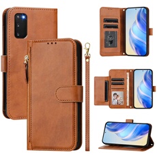 Etui à bascule pour FOXDOCK Samsung Galaxy S20 FE Protection Soft PU Le cuir à glissière Portefeuille Couverture de téléphone compatible avec Samsung