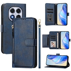 Etui à bascule pour Xiaomi POCO X7 5G Protection Soft PU Le cuir à glissière Portefeuille Couverture de téléphone compatible avec Xiaomi POCO X7