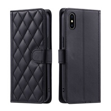 Coque pour FOXDOCK iPhone XS MAX Protection magnétique Souple en cuir PU Flip Slim Cover avec longue sangle Compatible avec iPhone XS MAX-Noir