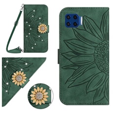 Etui pour FOXDOCK Motorola Moto G 5G Plus Salle de tournesol en relief avec du portefeuille de support de carte magnétique Diamants avec couvercle de