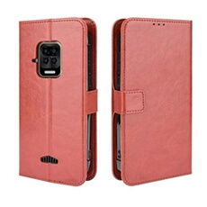 Coque pour Doogee S59/S59 Pro Protection Antichoc Effet Etui Cuir et Intérieur TPU avec Porte-Cartes Fonction de Suppport Marron
