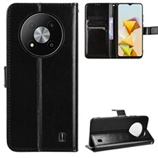 Coque pour ZTE Blade A73 5G Protection Antichoc Effet Etui Cuir et Intérieur TPU avec Porte-Cartes Fonction de Suppport Noir