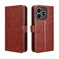 Coque pour ZTE Blade V60 4G Protection Antichoc Effet Etui Cuir et Intérieur TPU avec Porte-Cartes Fonction de Suppport Marron