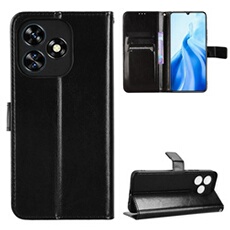 Coque pour OukItel C51 Protection Antichoc Effet Etui Cuir et Intérieur TPU avec Porte-Cartes Fonction de Suppport Noir