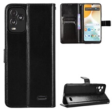 Coque pour BLU View 5 Pro Protection Antichoc Effet Etui Cuir et Intérieur TPU avec Porte-Cartes Fonction de Suppport Noir