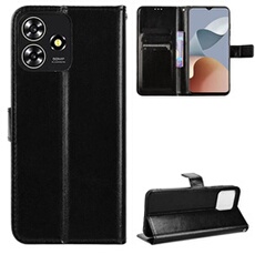 Coque pour ZTE Blade V50 Desig 4G Protection Antichoc Effet Etui Cuir et Intérieur TPU avec Porte-Cartes Fonction de Suppport Noir